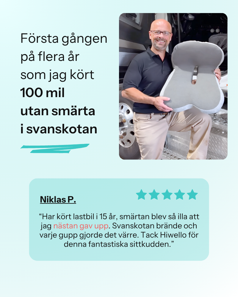 Hiwello - Ergonomisk Sittkudde Bakom Ratten